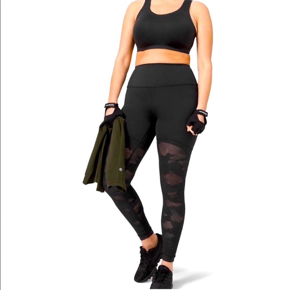 NWT Lululemon Sheer Will High-Rise Tight 28" 
Camo